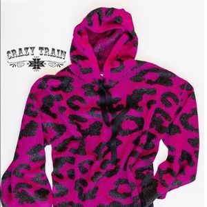 Crazy Train Sweater. Pink & Black Size Medium